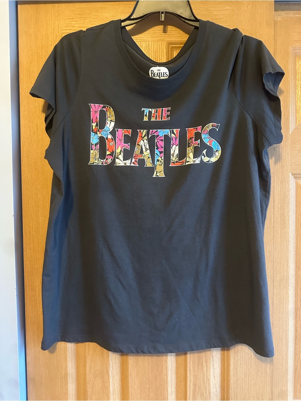 torrid Black The Beatles Floral Logo Tee